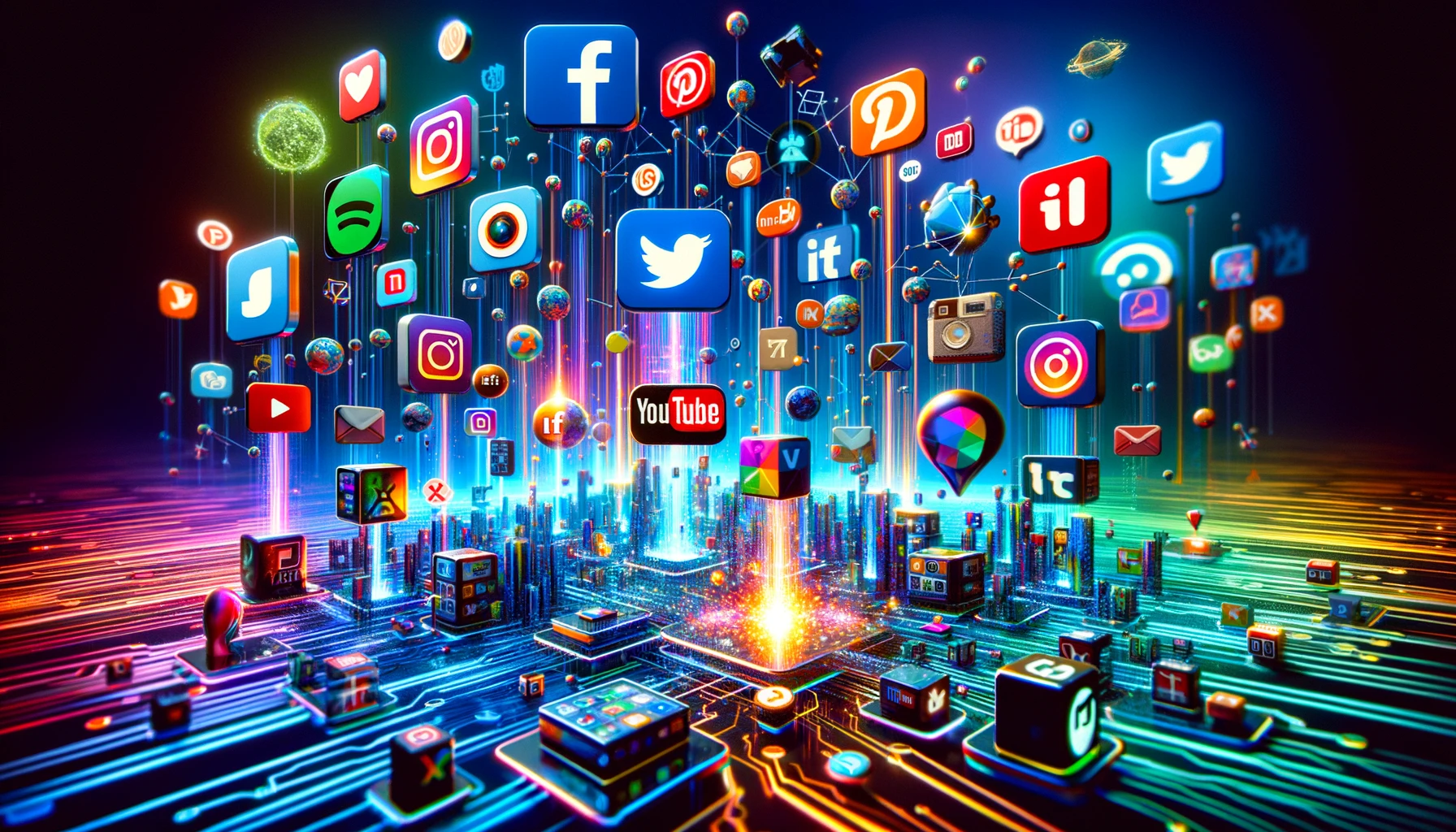 a diverse array of social media platforms, including Facebook, Instagram, YouTube, Pinterest, X (formerly Twitter), LinkedIn, Reddit, TikTok, and Threads.
