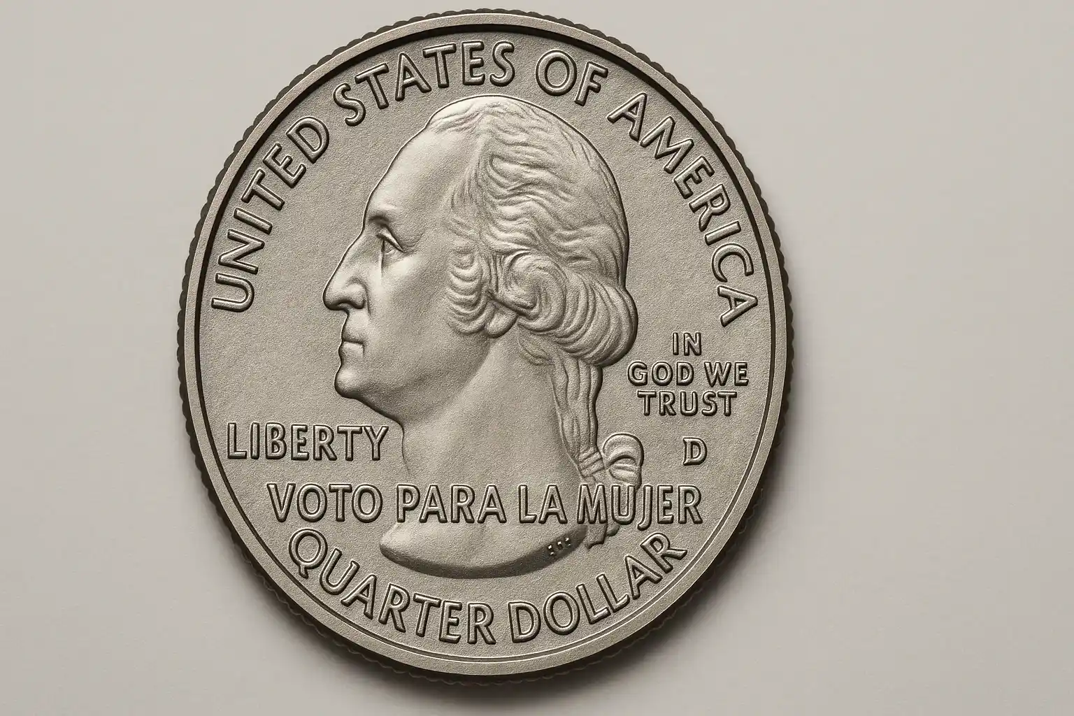 concept of a Voto para la Mujer quarter obverse