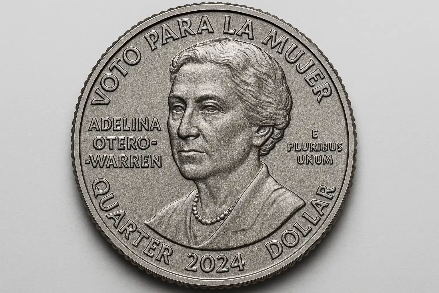 concept of a Voto para la Mujer quarter reverse