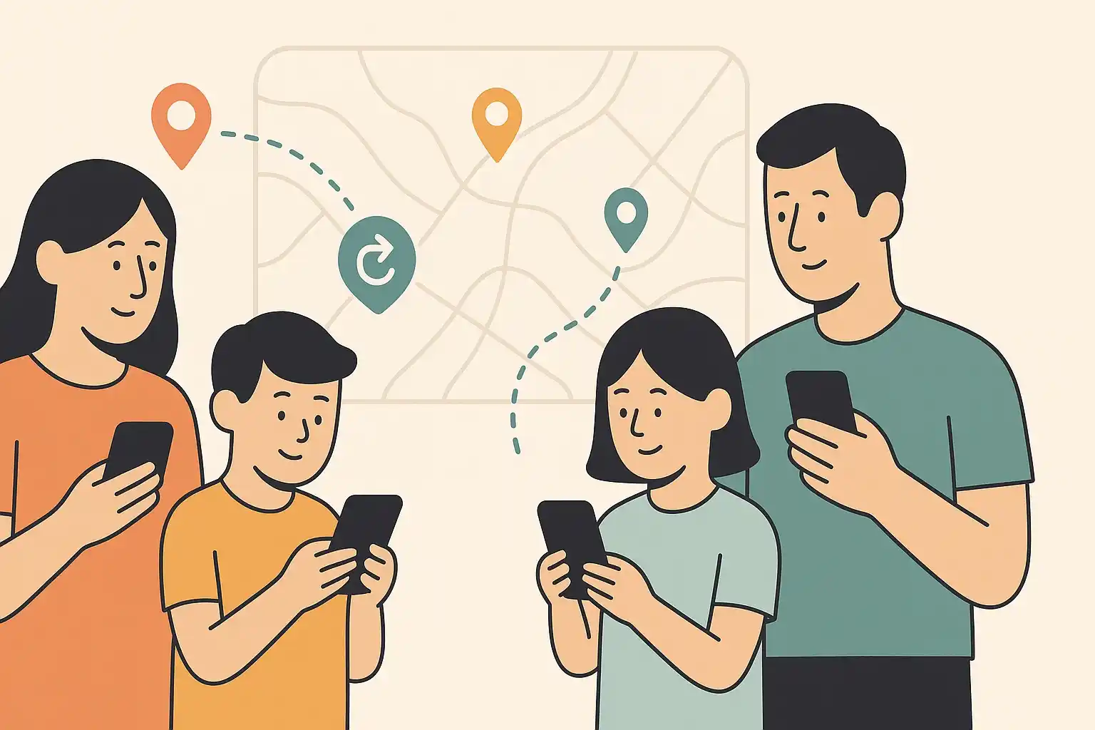A family uses Number Tracker to stay connected.